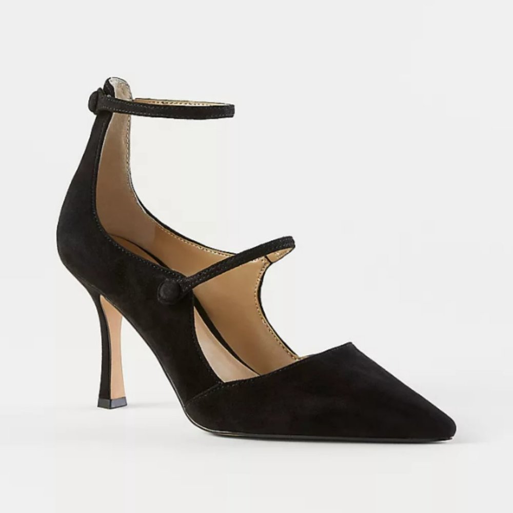 Ann Taylor Mary Jane Suede Pumps Sz. 6